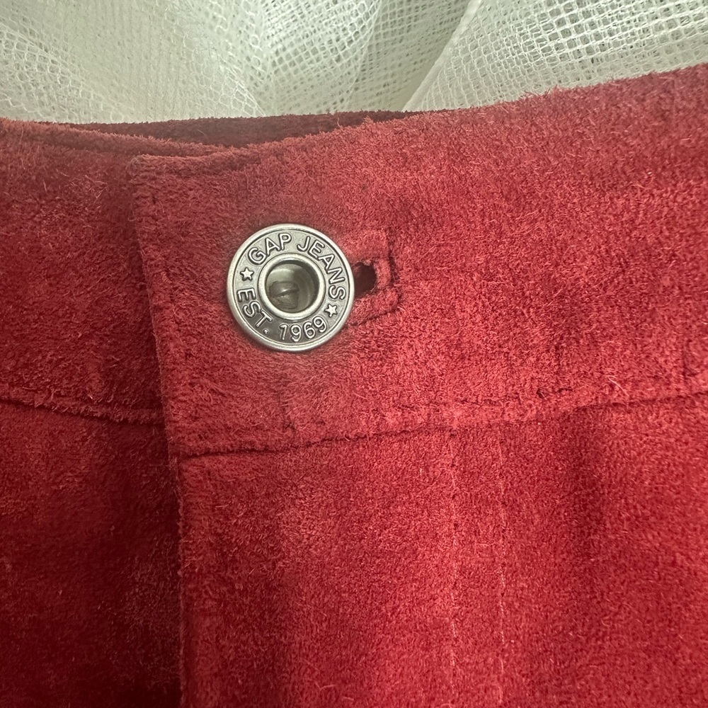 GAP Rich Red A-Line Suede Skirt - Picture 4 of 11